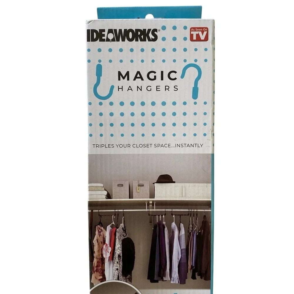 Ideaworks As Seen On TV Magic Hangers Set Of 10 Closet Clothes Organizer Hanger